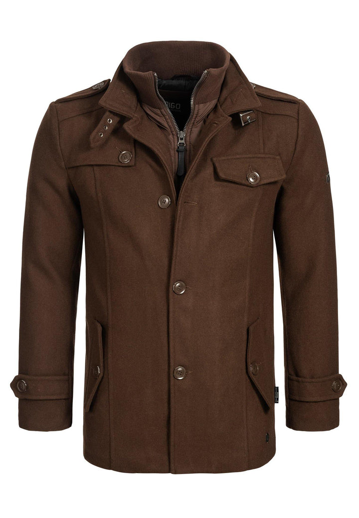Indicode Herren Brandon Kurzmantel mit Stehkragen - INDICODE