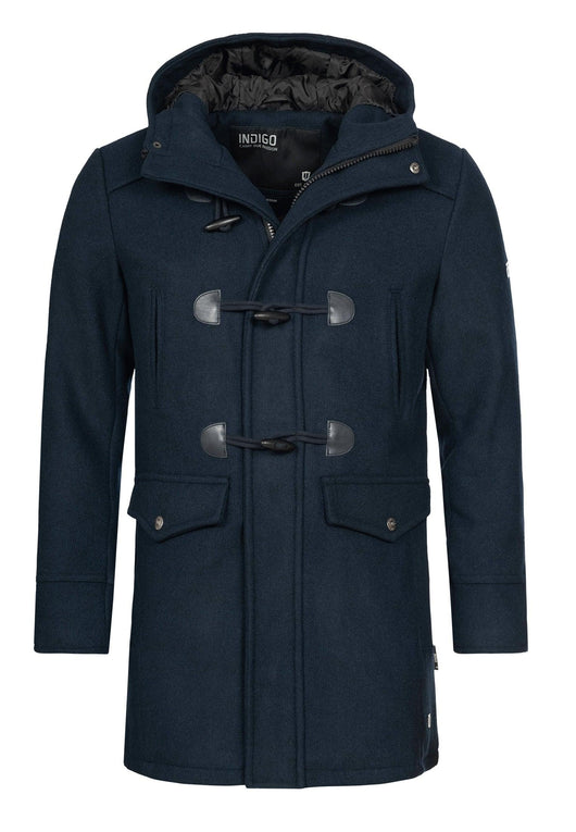 Indicode Herren Liam Dufflecoat mit Stehkragen und Kapuze