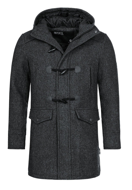 Indicode Herren Liam Dufflecoat mit Stehkragen und Kapuze