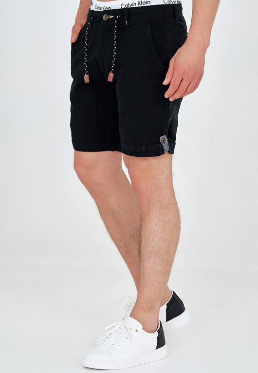 Indicode Herren Beauvals Shorts mit 4 Taschen aus Baumwolle & Leinen