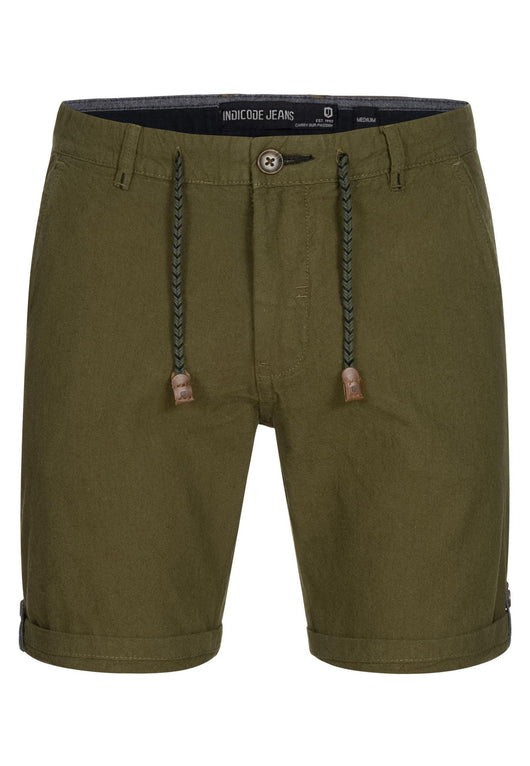 Indicode Herren Beauvals Shorts mit 4 Taschen aus Baumwolle & Leinen