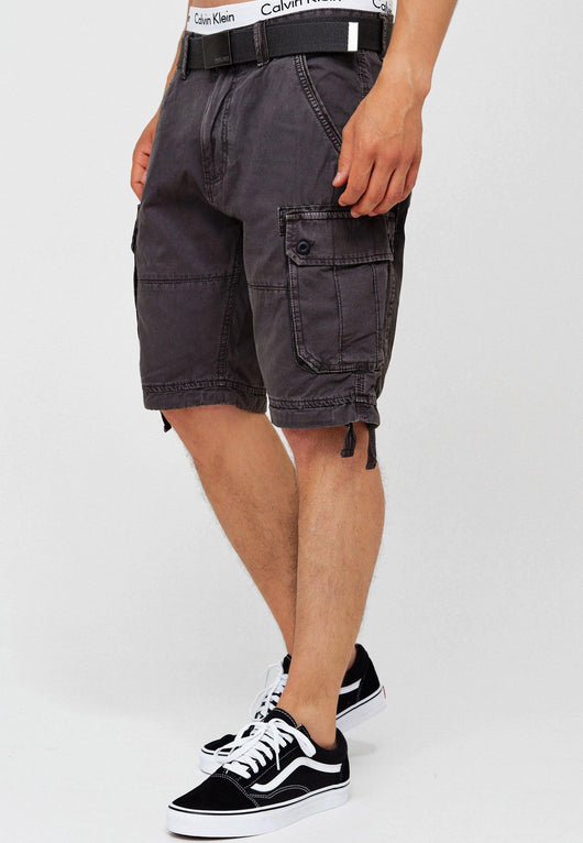 Indicode Herren Abner Cargo Shorts mit 7 Taschen aus 100% Baumwolle