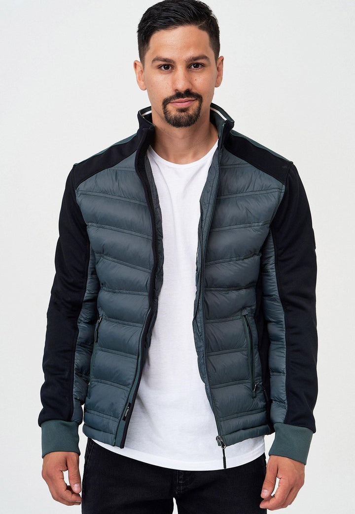 Indicode Herren Alterio Steppjacke mit Softshell-Ärmeln