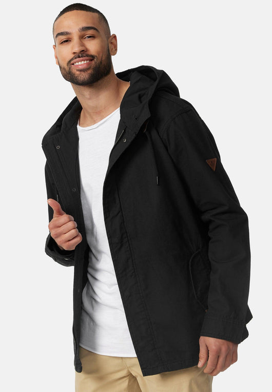 Indicode Herren Lough Jacke mit Kapuze aus 100% Baumwolle