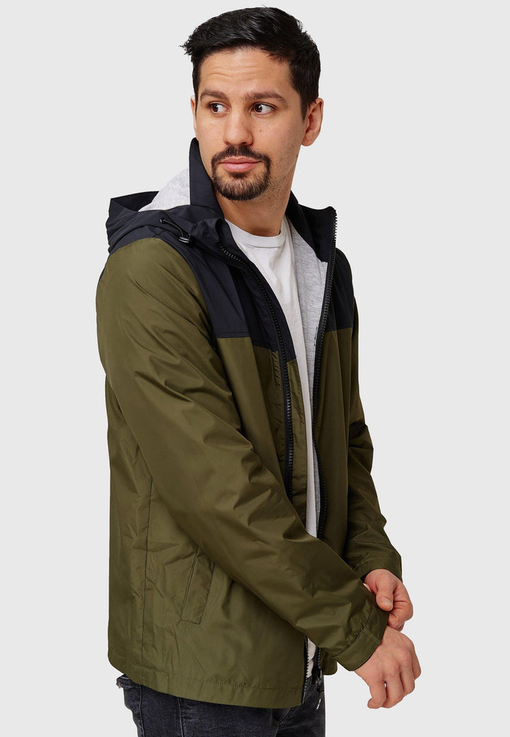 Indicode Herren Holmes Windbreaker mit Kapuze & Reißverschluss - INDICODE