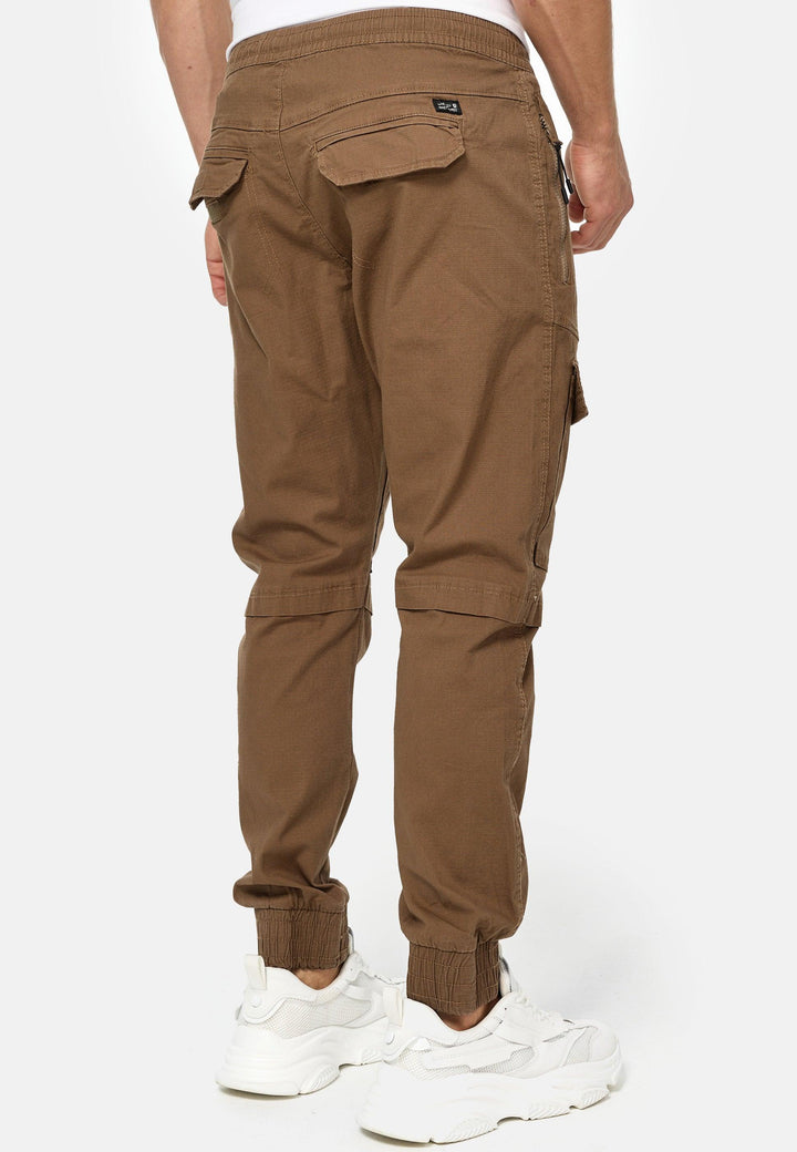 Indicode Herren Dennis Cargohose aus 98% Baumwolle mit 6 Taschen - INDICODE