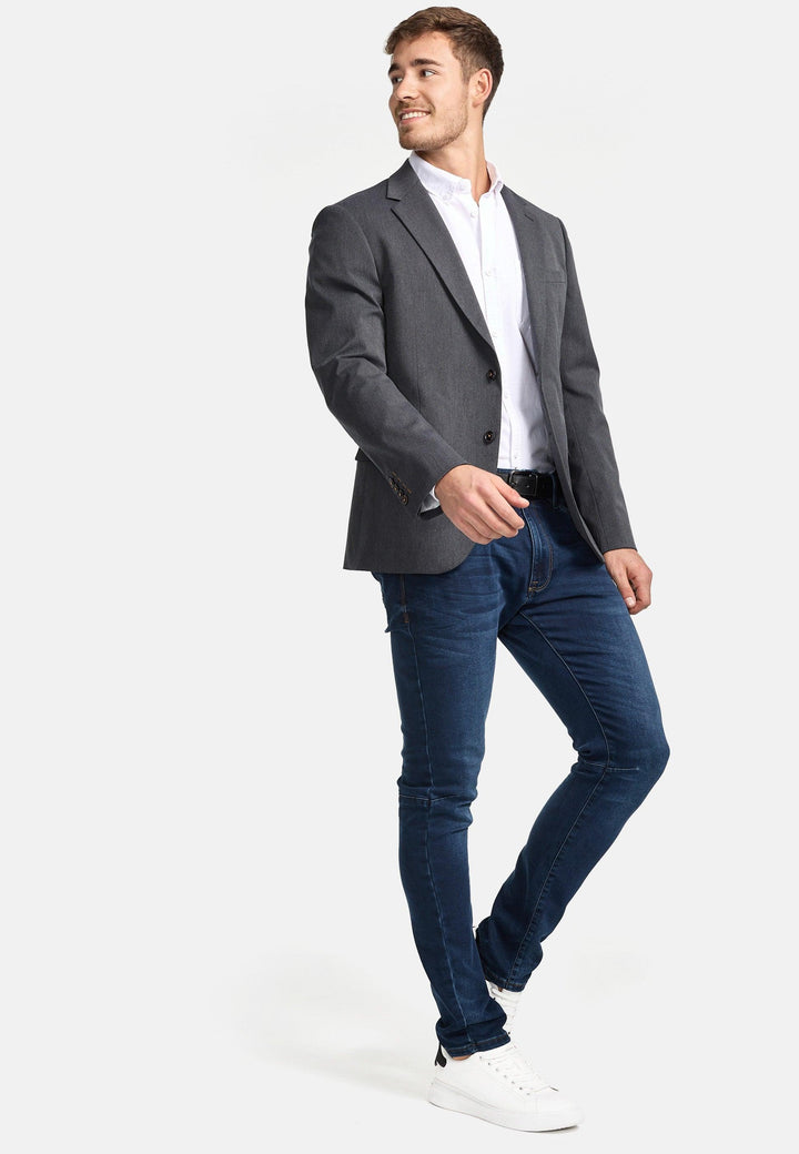 Jeff Herren George Plain Blazer mit Stretch | klassisches Sakko Herrenjackett - INDICODE