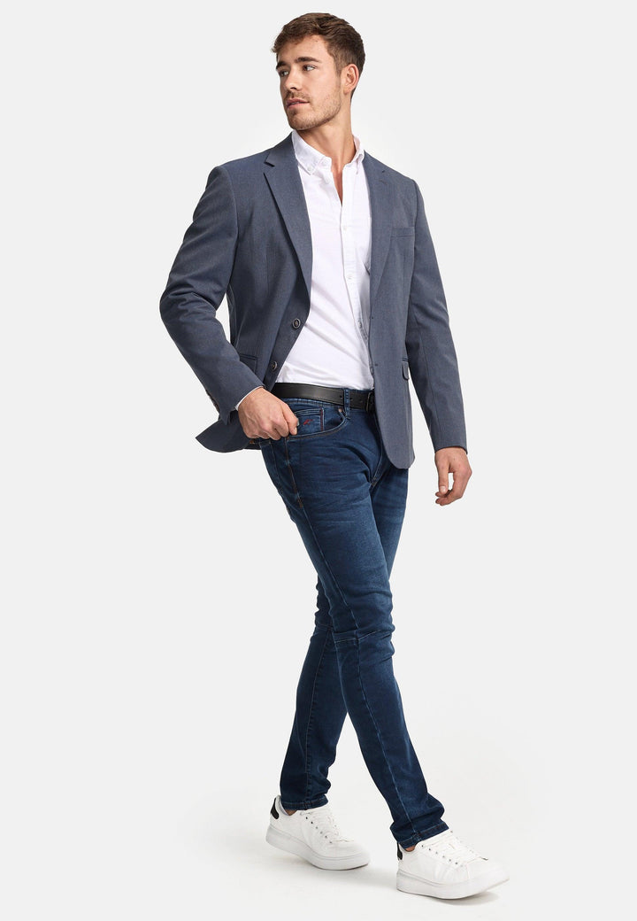 Jeff Herren George Plain Blazer mit Stretch | klassisches Sakko Herrenjackett - INDICODE