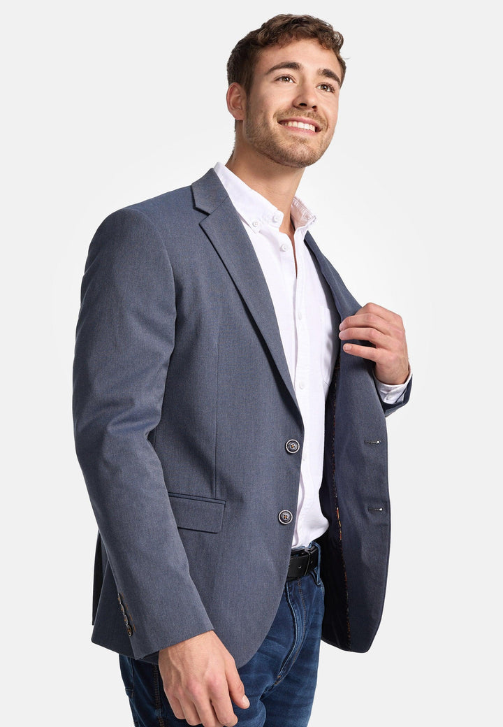 Jeff Herren George Plain Blazer mit Stretch | klassisches Sakko Herrenjackett - INDICODE