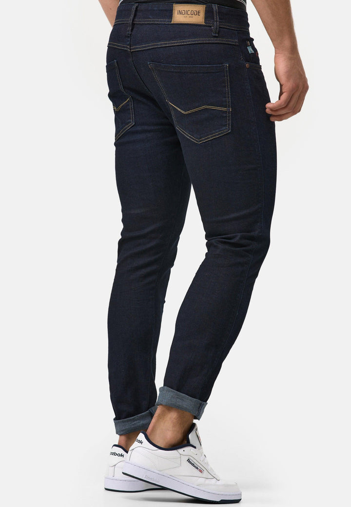 Indicode Herren Jake Super Stretch Jeanshose aus 90% Baumwolle mit 5 Taschen - INDICODE