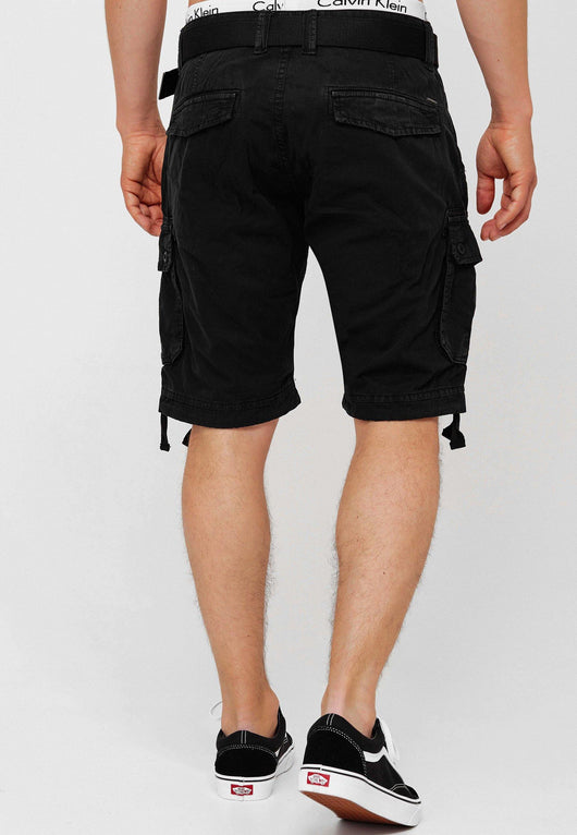 Indicode Herren Abner Cargo Shorts mit 7 Taschen aus 100% Baumwolle