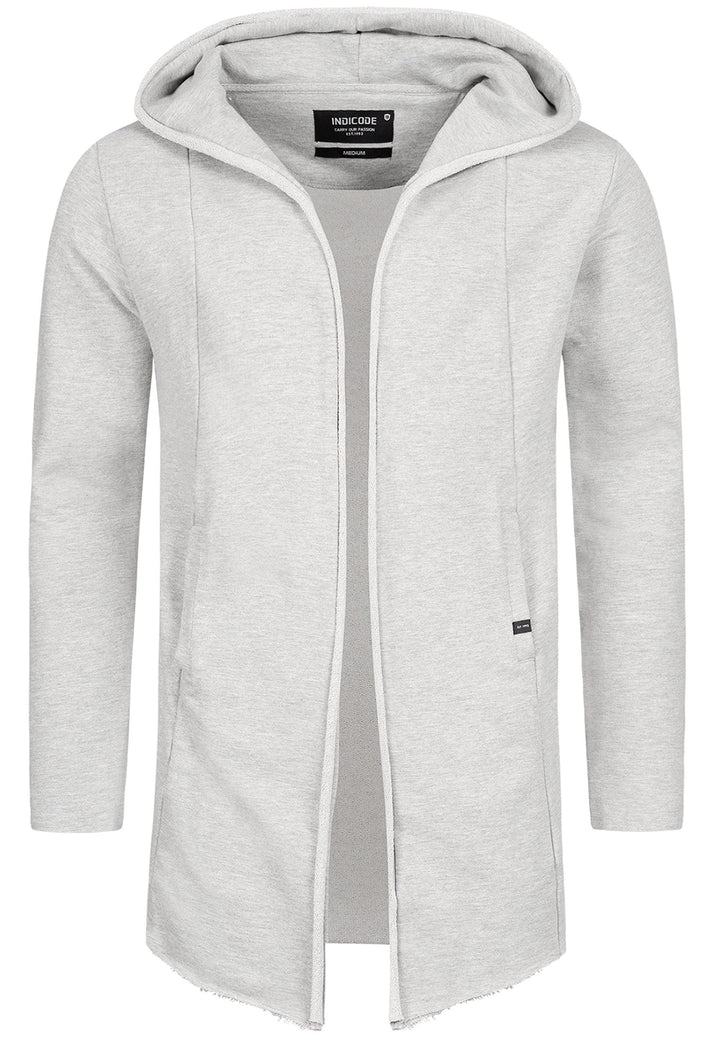 Indicode Herren Brekstad Oversize Sweatjacke mit Kapuze aus 100% Baumwolle - INDICODE