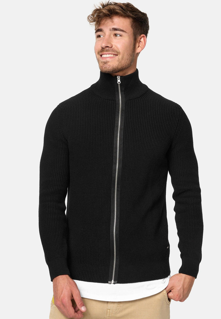 Indicode Herren Dodson Strickjacke mit Stehkragen aus 100% Baumwolle - INDICODE