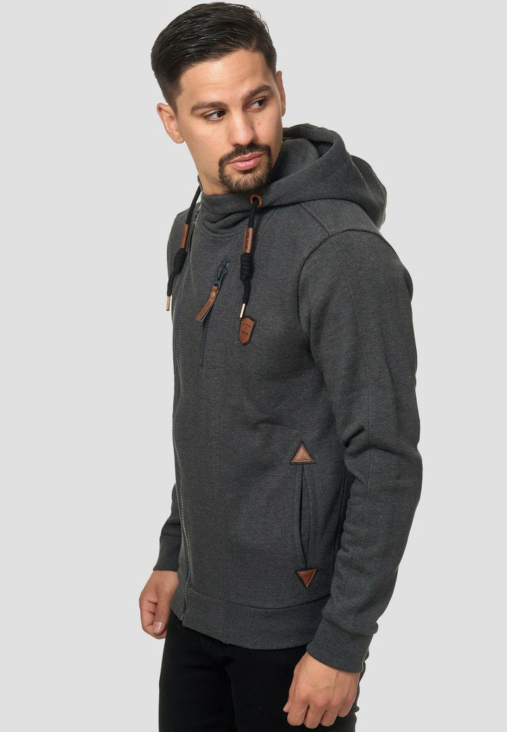 Indicode Herren Elm Kapuzensweatjacke - INDICODE