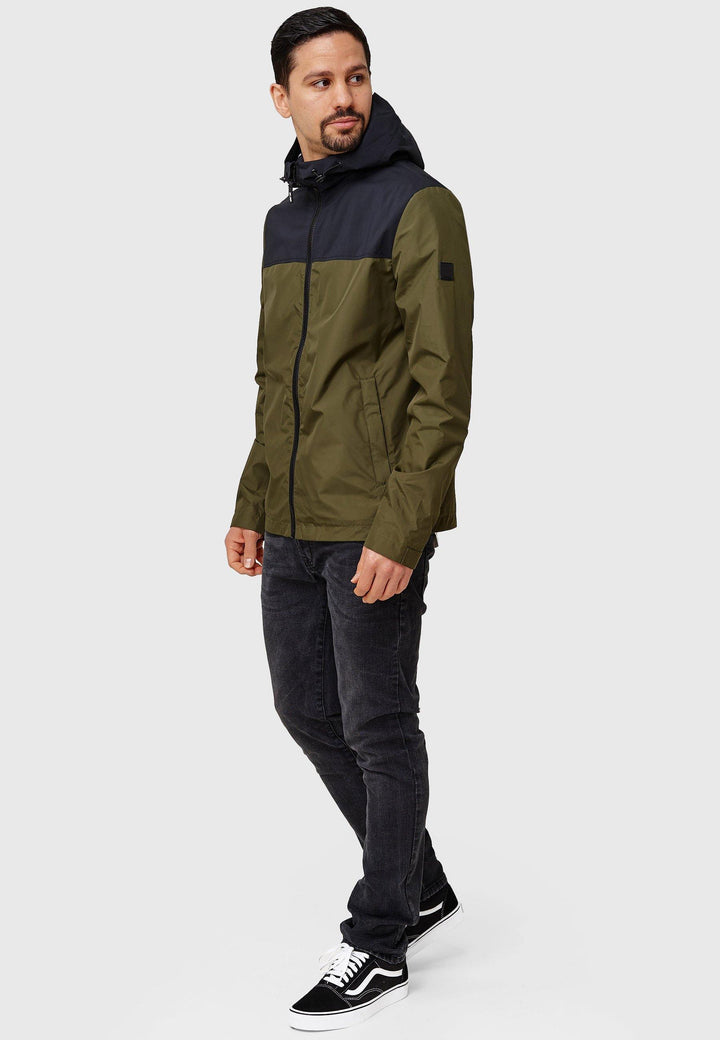 Indicode Herren Holmes Windbreaker mit Kapuze & Reißverschluss - INDICODE